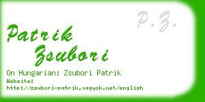 patrik zsubori business card